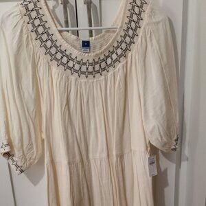 GAP Ivory / Cream Dress Smocking Women's New